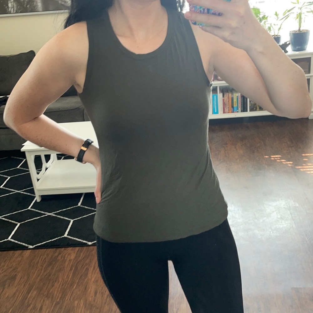 Halogen Army Green Tank Top